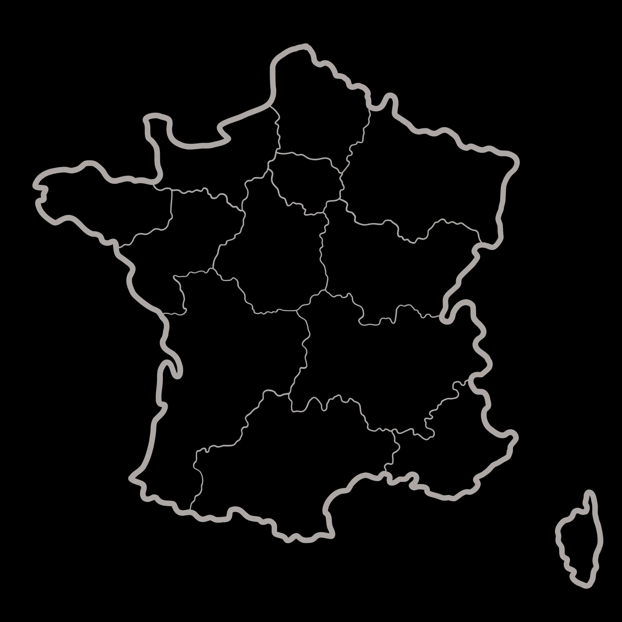 Carte de France des bureaux et directeurs régionaux Residale