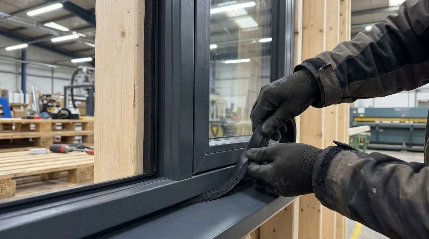 Pose d’une fenêtre PVC avec bande d’étanchéité